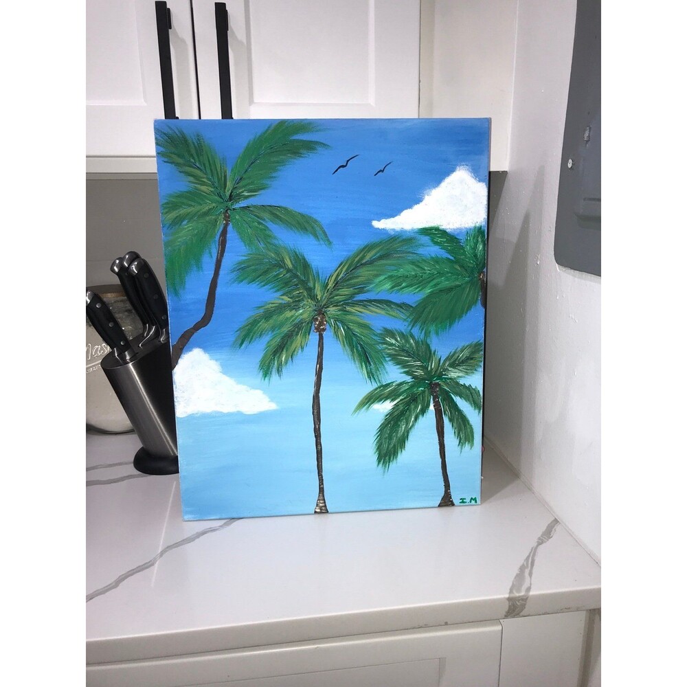 Palm tree painting